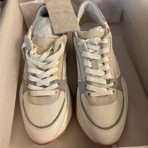 Jimmy Choo Cream and White Sneakers